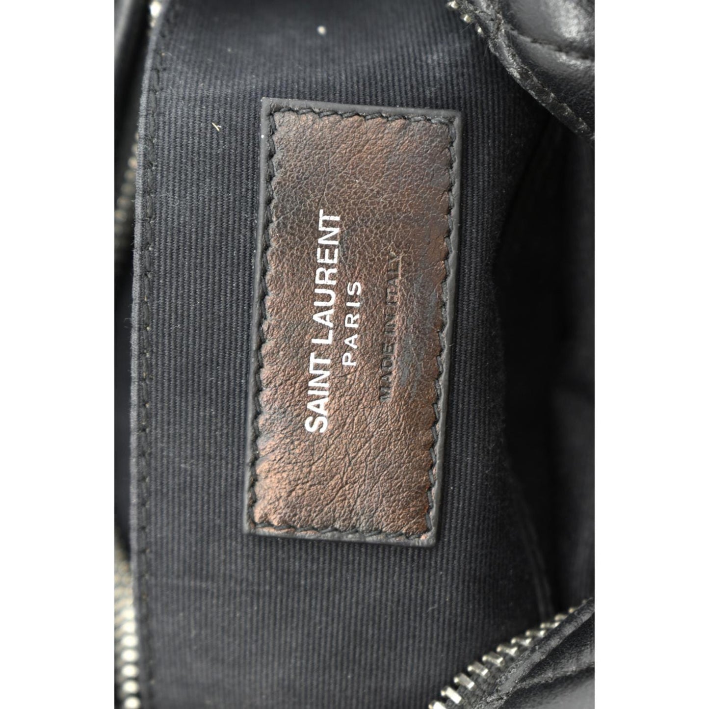 YVES SAINT LAURENT Y Mini Quilted Calfskin Leather Camera Bag Black