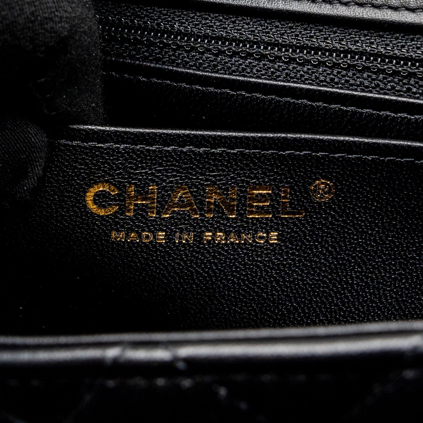 Chanel Mini Square Flap Bag Lambskin Black L (microchip)