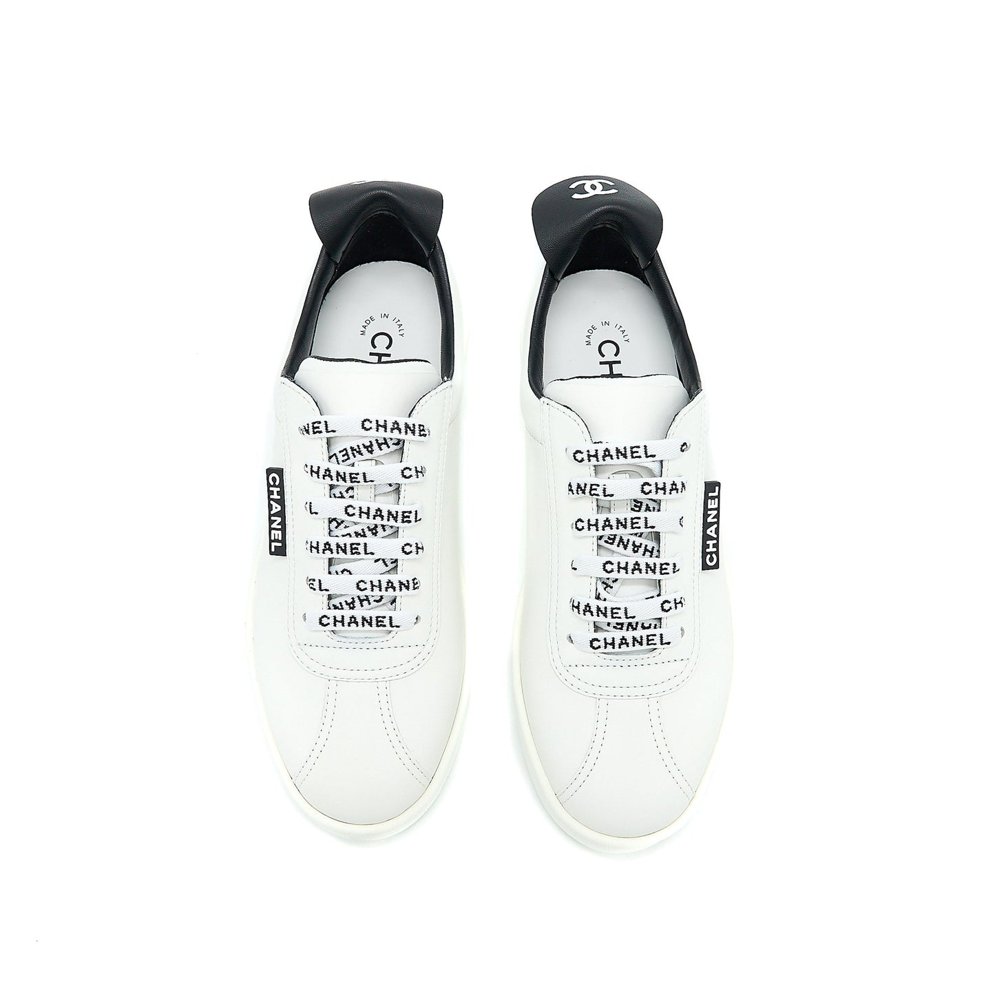 Chanel Size 37 Sneaker Letter Shoelace Calfskin Multicolour