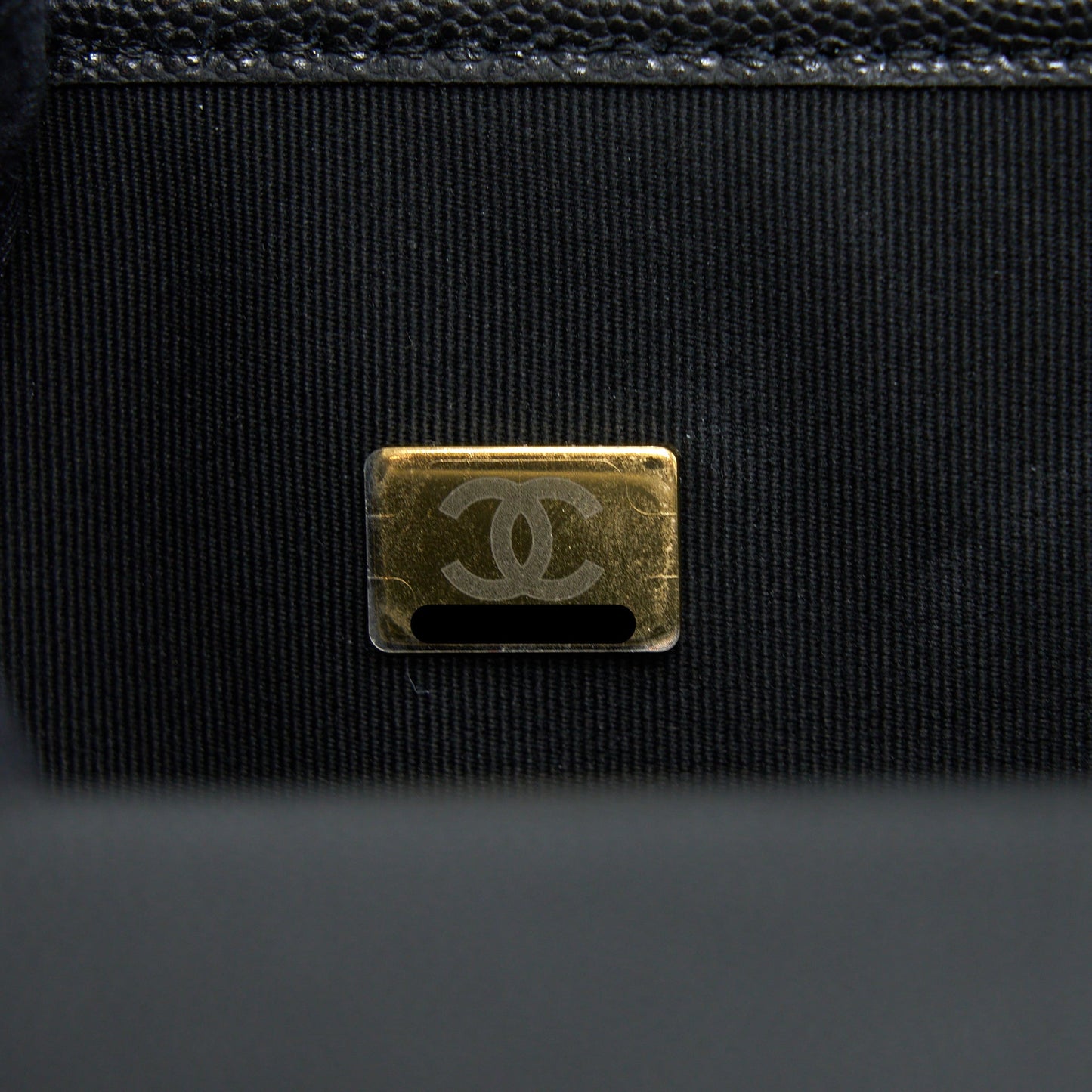 Chanel 22K Top Handle Messenger Bag Caviar Black Brushed (Microchip)