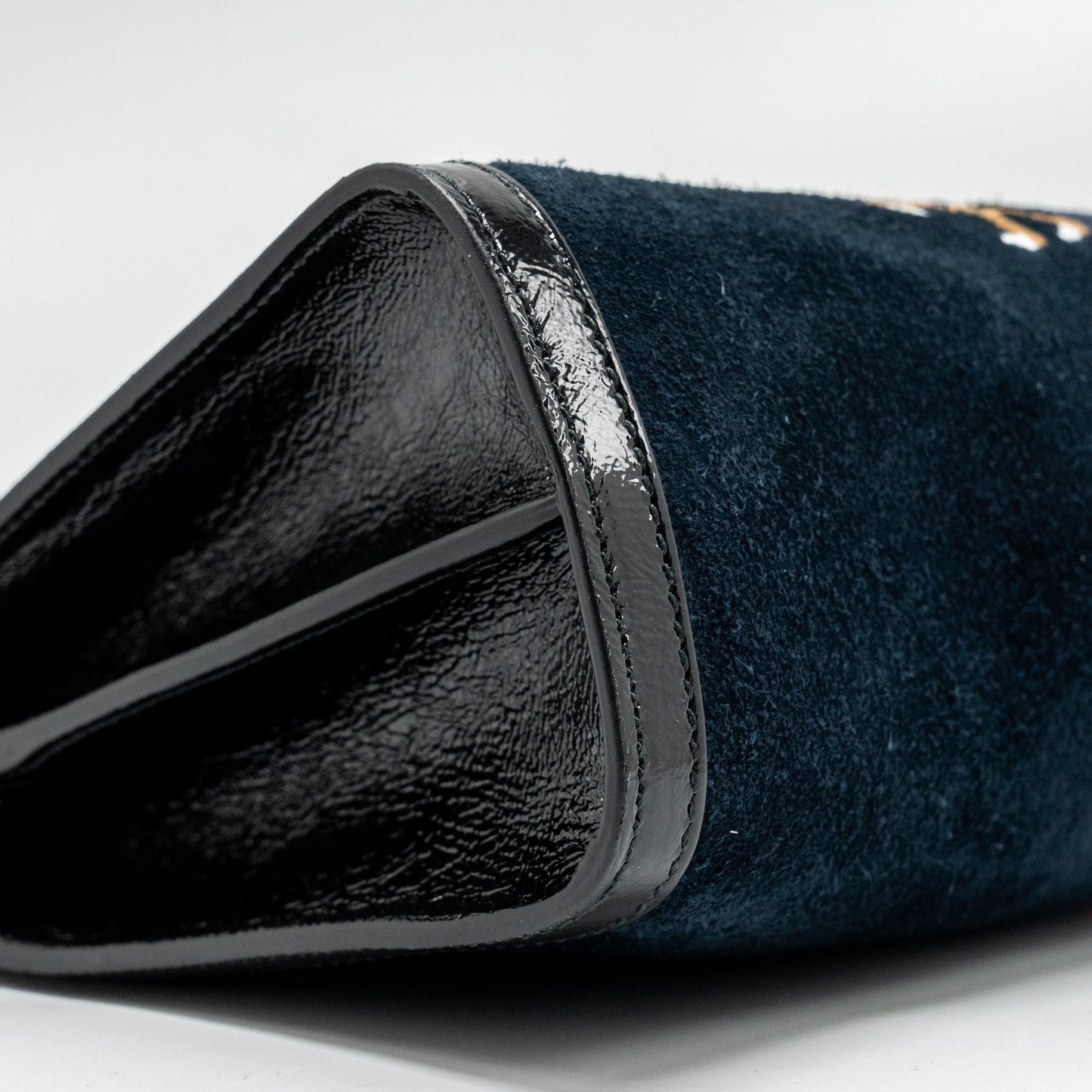 Gucci Ophidia Chain Bag Dragon Embroidered Suede Blue/Black/Multicolour
