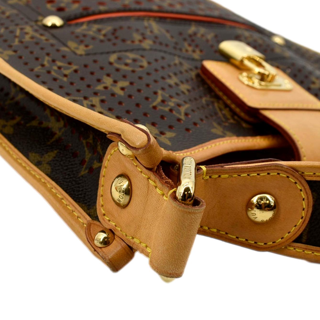 LOUIS VUITTON Perforated Musette Monogram Canvas Crossbody Bag Brown