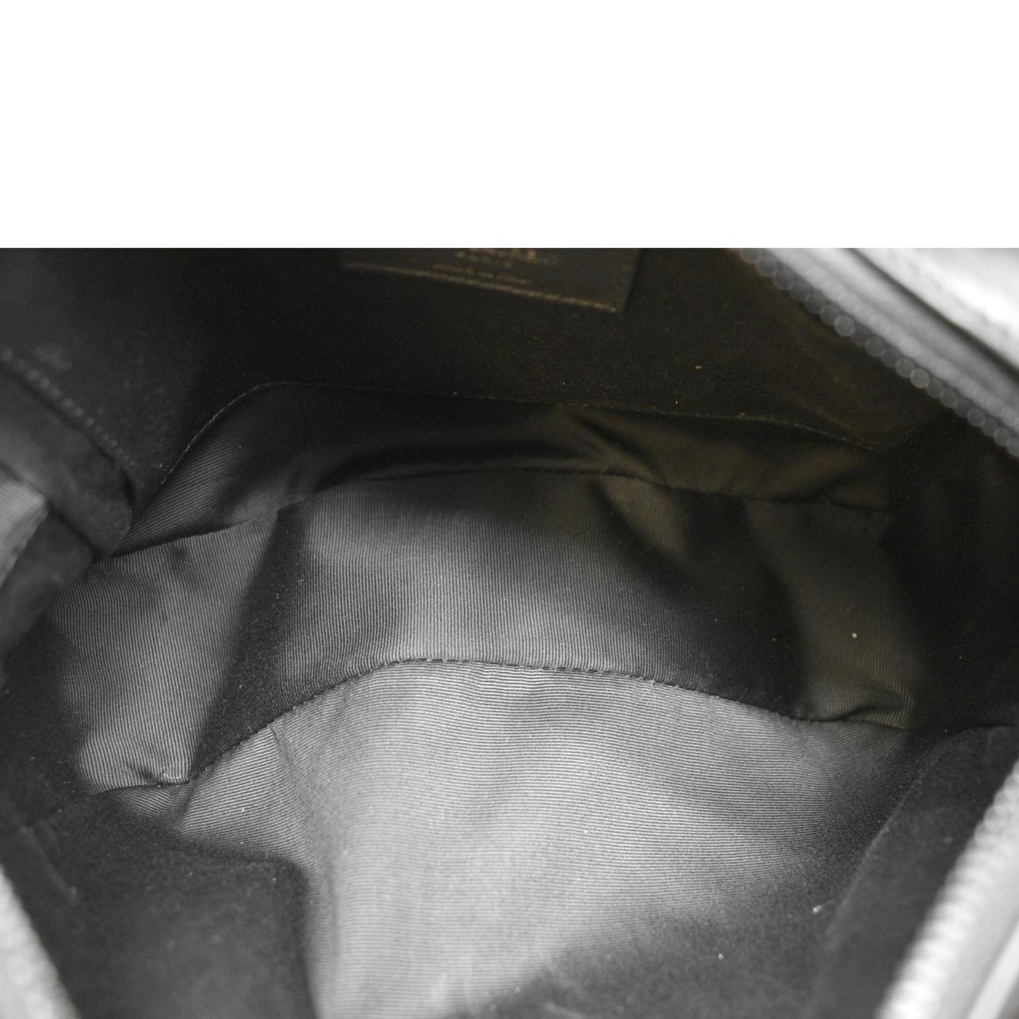 YVES SAINT LAURENT Lou Chevron Leather Camera Crossbody Bag Black