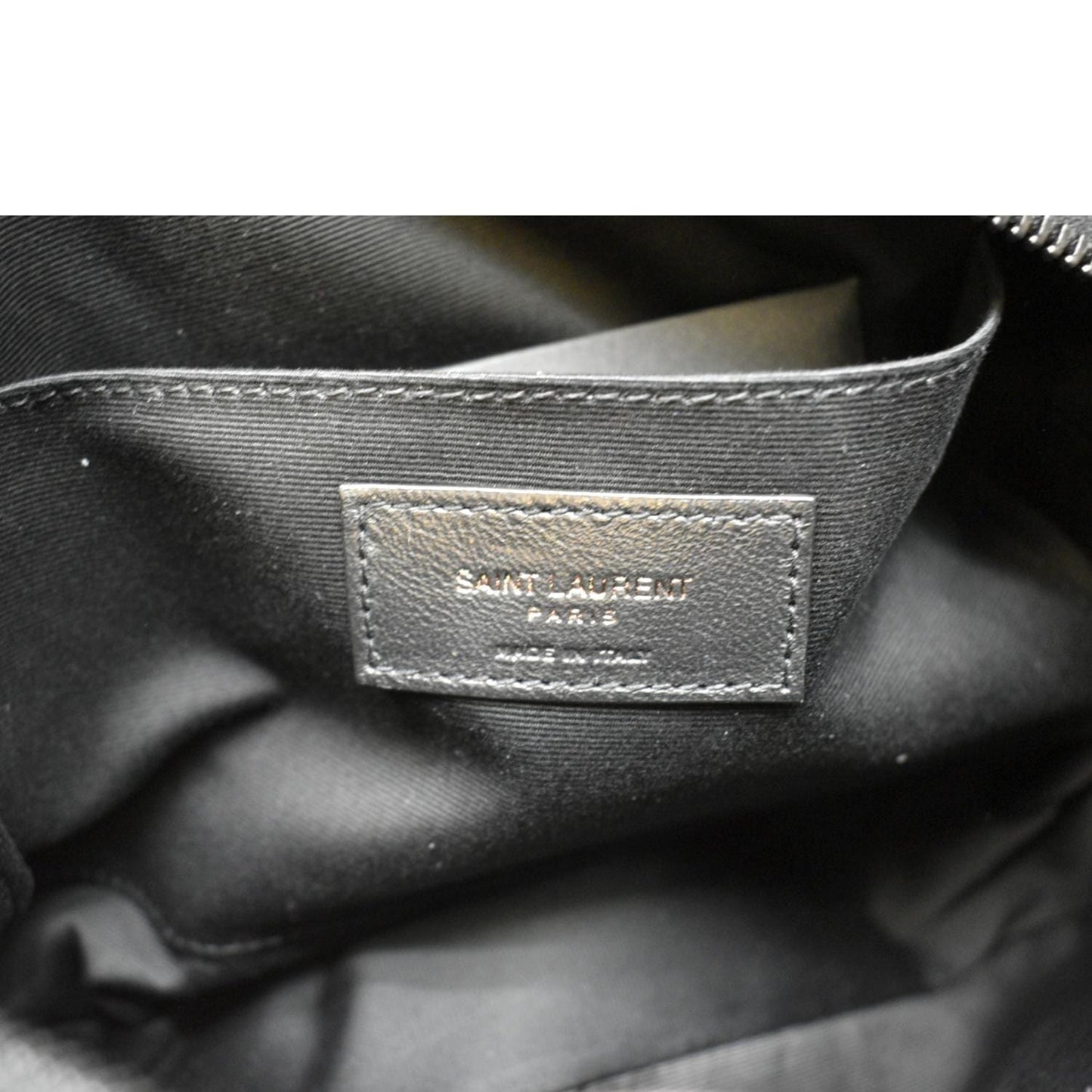 YVES SAINT LAURENT Lou Chevron Leather Camera Crossbody Bag Black