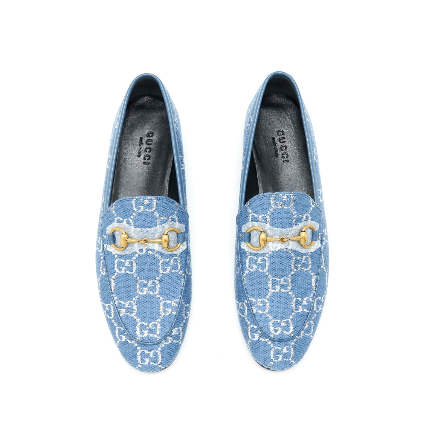 Gucci Size 36 Jordanian GG Canvas Loafer Blue