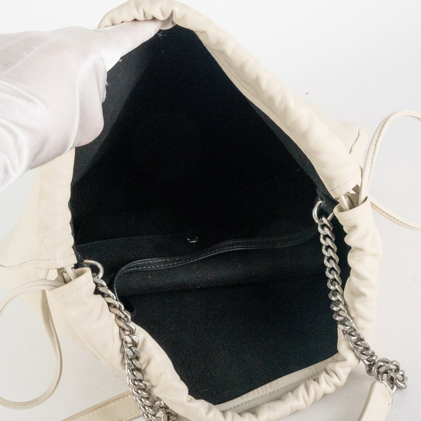 Saint Laurent Bucket Bag Cream