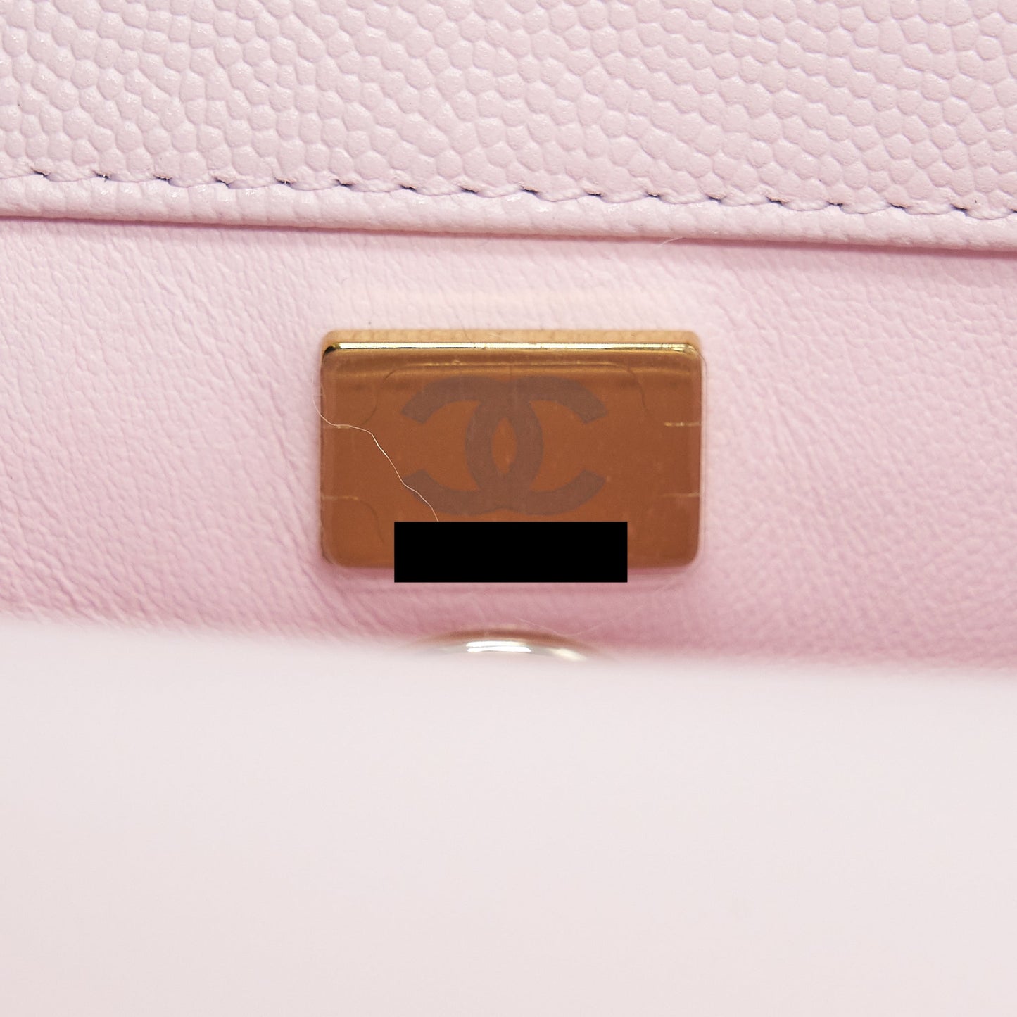 Chanel 22P Small Coco Handle Caviar Light Pink L