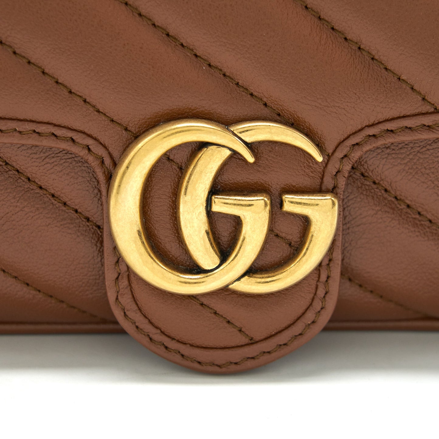 Gucci GG Marmont Matelasse Super Mini Bag Brown