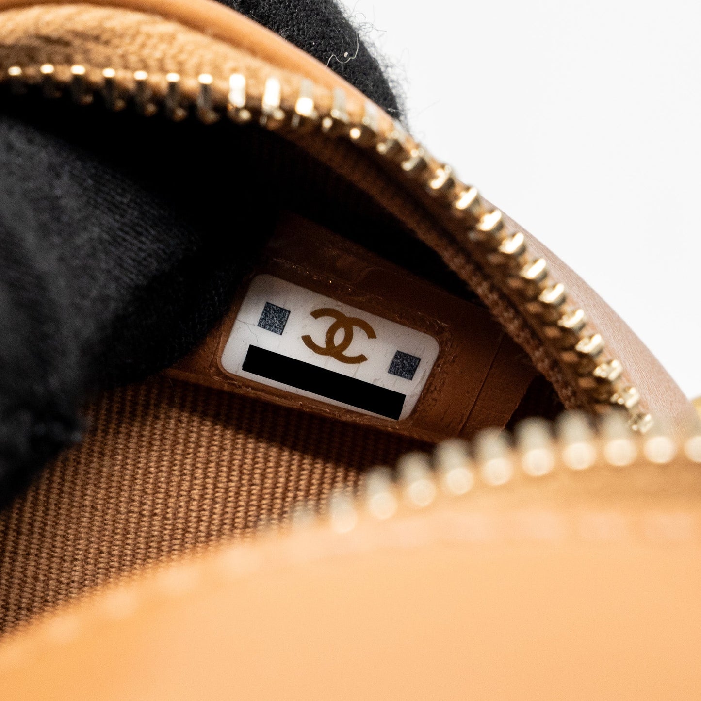 Chanel 19 Round Clutch with Chain Lambskin Caramel Multicolour Hardware (microchip)