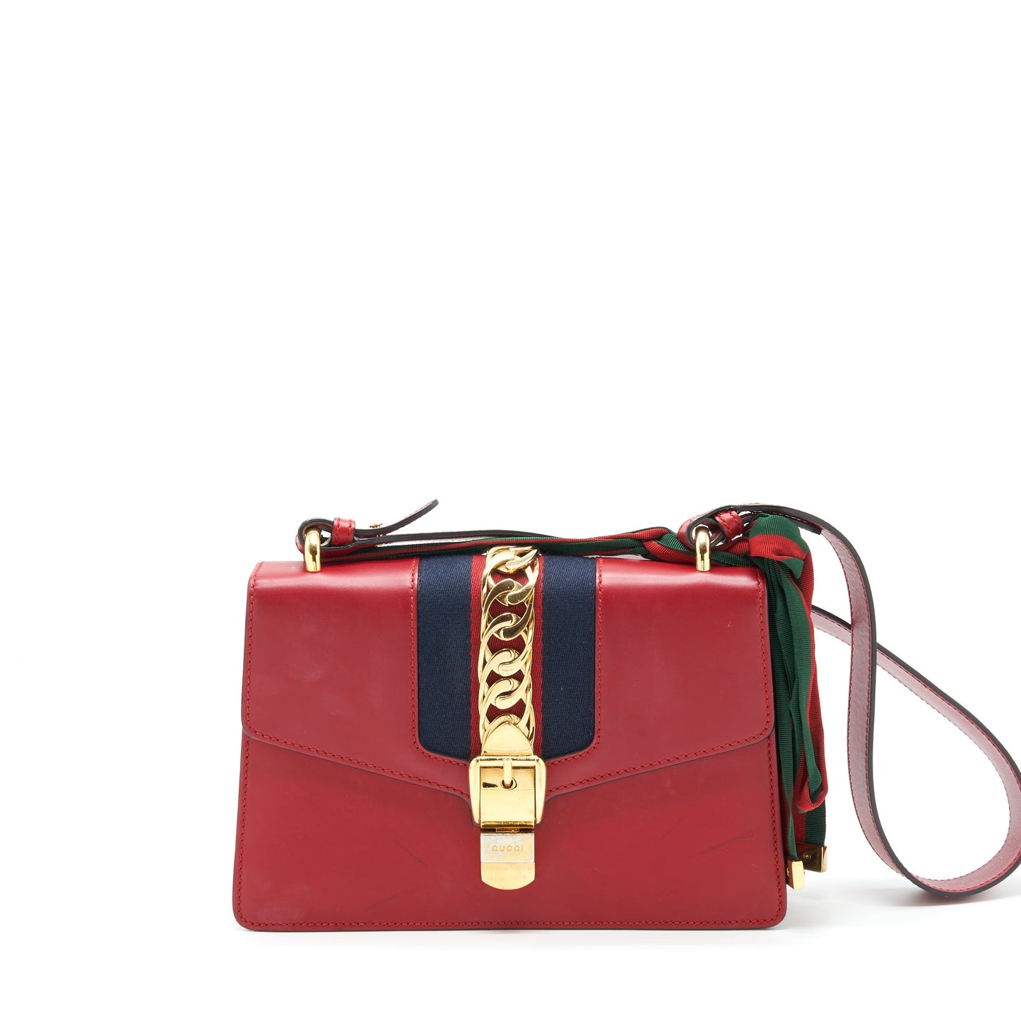Gucci Small Sylvie Shoulder Bag Red