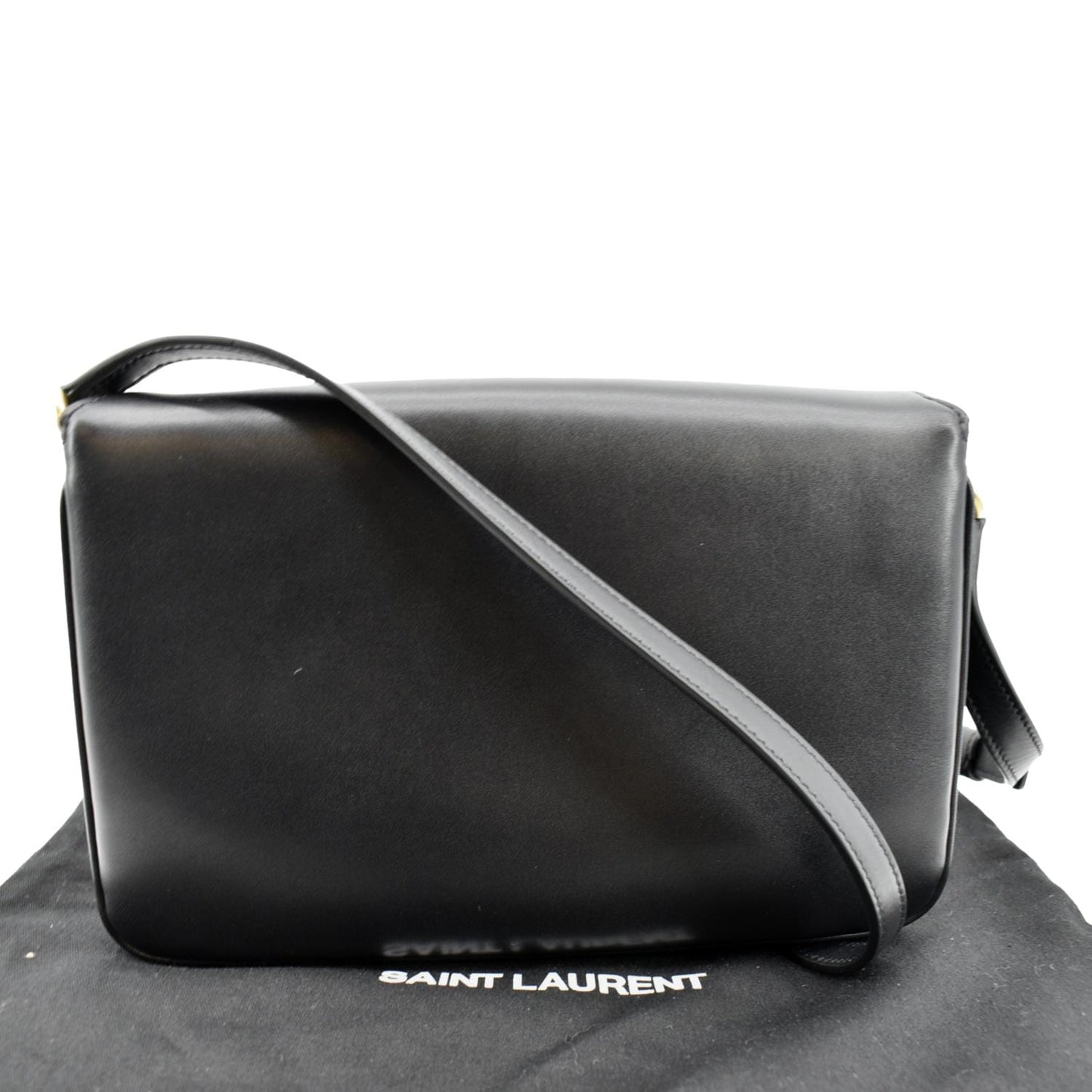 YVES SAINT LAURENT Le Maillon Smooth Leather Shoulder Bag Black