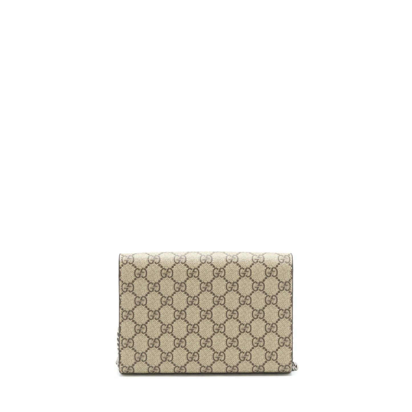 Gucci Dionysus GG Supreme Chain Wallet Beige SHW