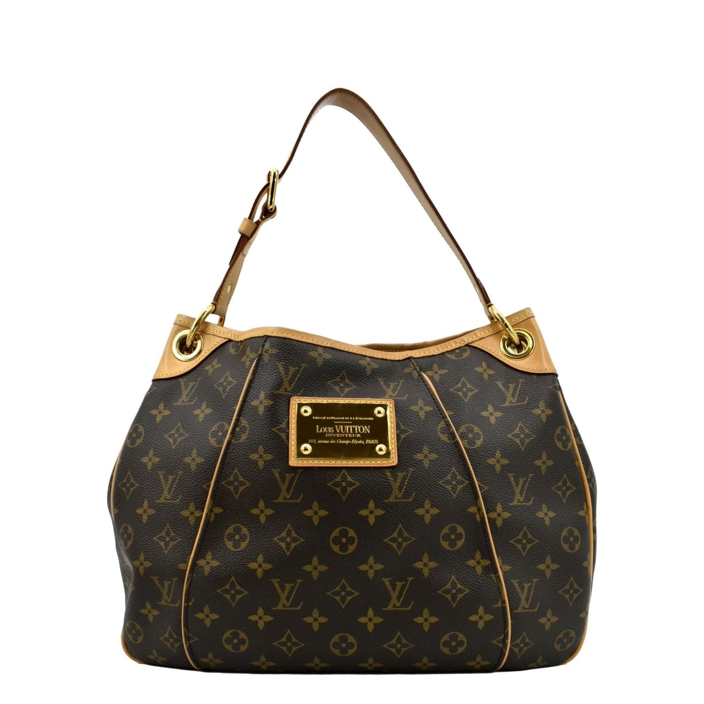 LOUIS VUITTON Galliera PM Monogram Canvas Hobo Shoulder Bag Brown