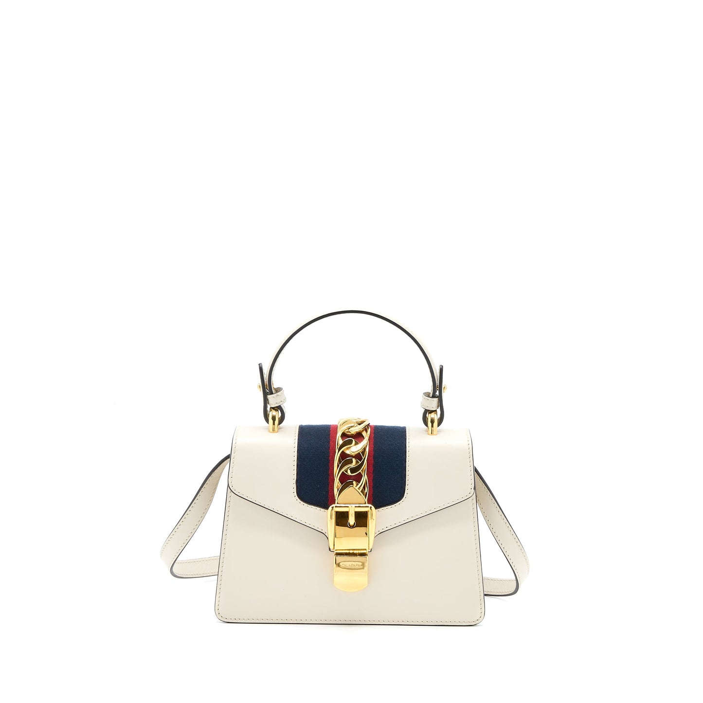 Gucci Mini Sylvia Top Handle Bag White