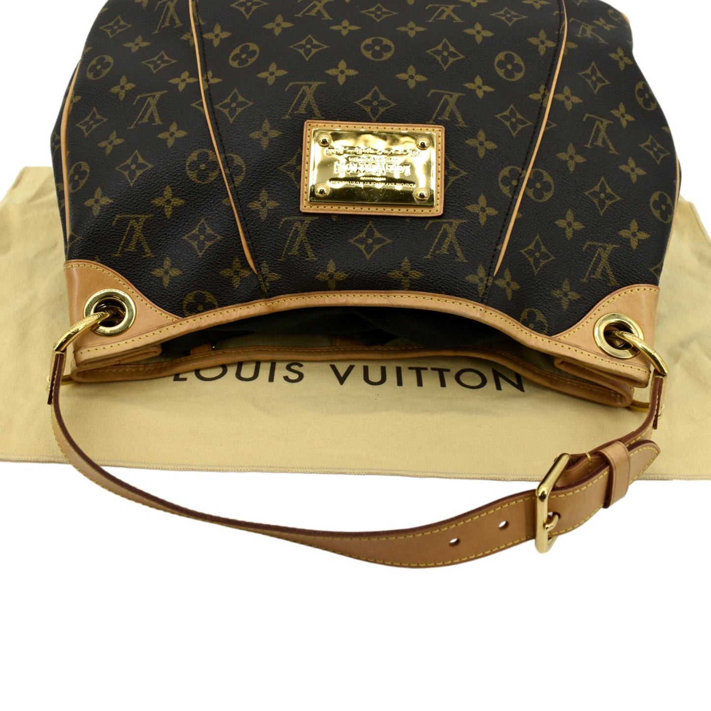 LOUIS VUITTON Galliera PM Monogram Canvas Hobo Shoulder Bag Brown