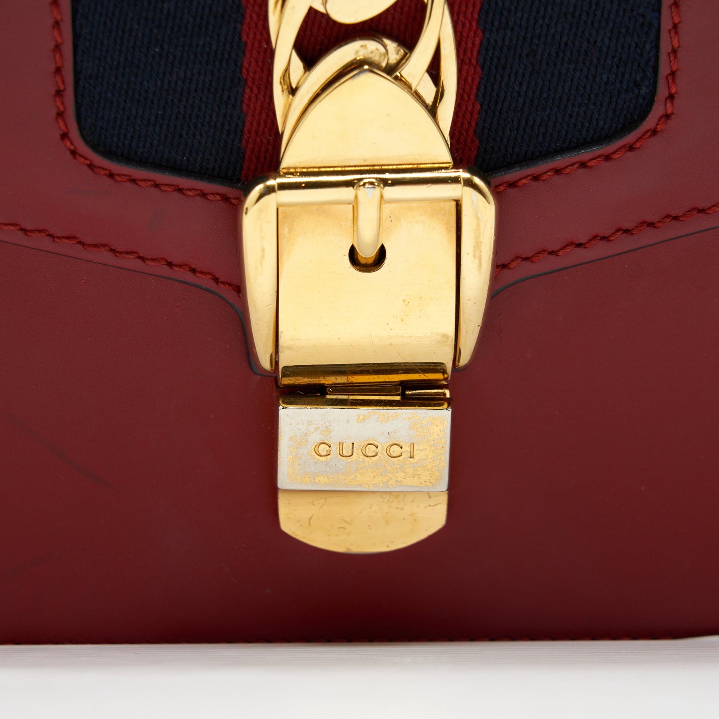 Gucci Small Sylvie Shoulder Bag Red