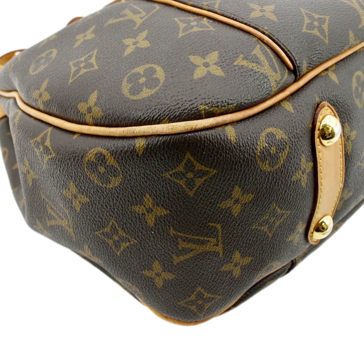 LOUIS VUITTON Galliera PM Monogram Canvas Hobo Shoulder Bag Brown