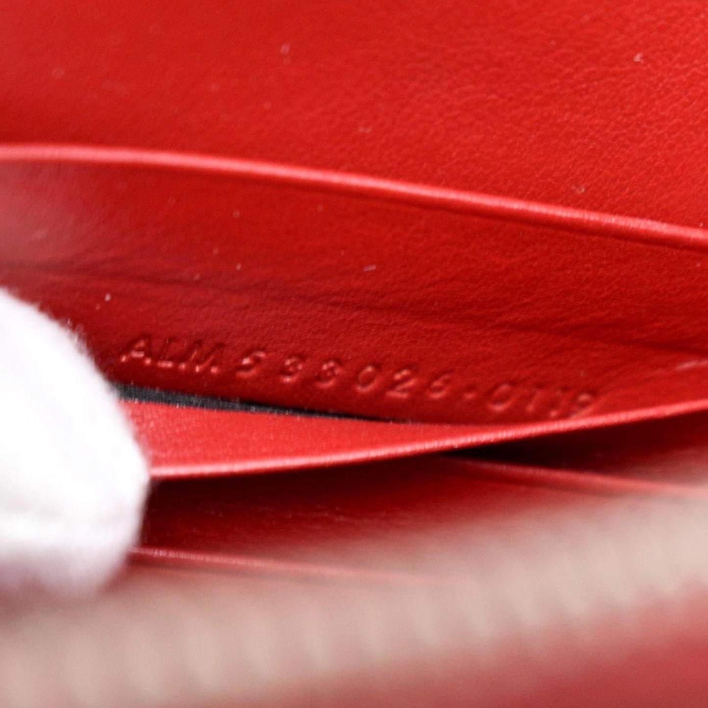 YVES SAINT LAURENT Sunset Crocodile Embossed Leather Crossbody Bag Red