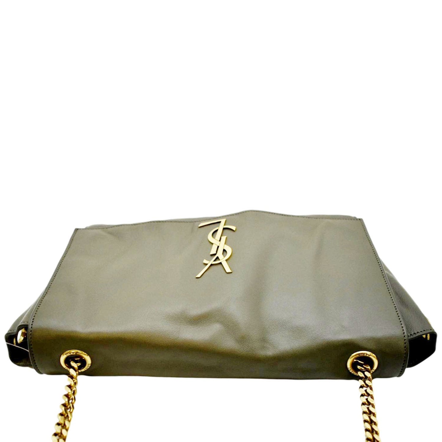 YVES SAINT LAURENT Kate Reversible Leather Crossbody Bag Green