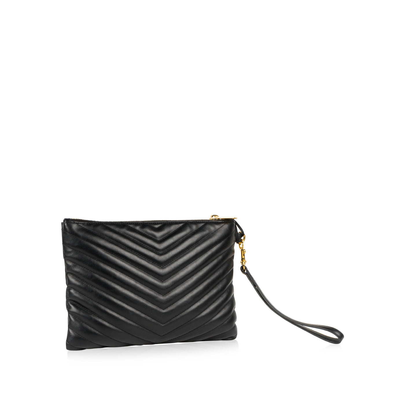 Saint Laurent Chevron Stitched Pouch