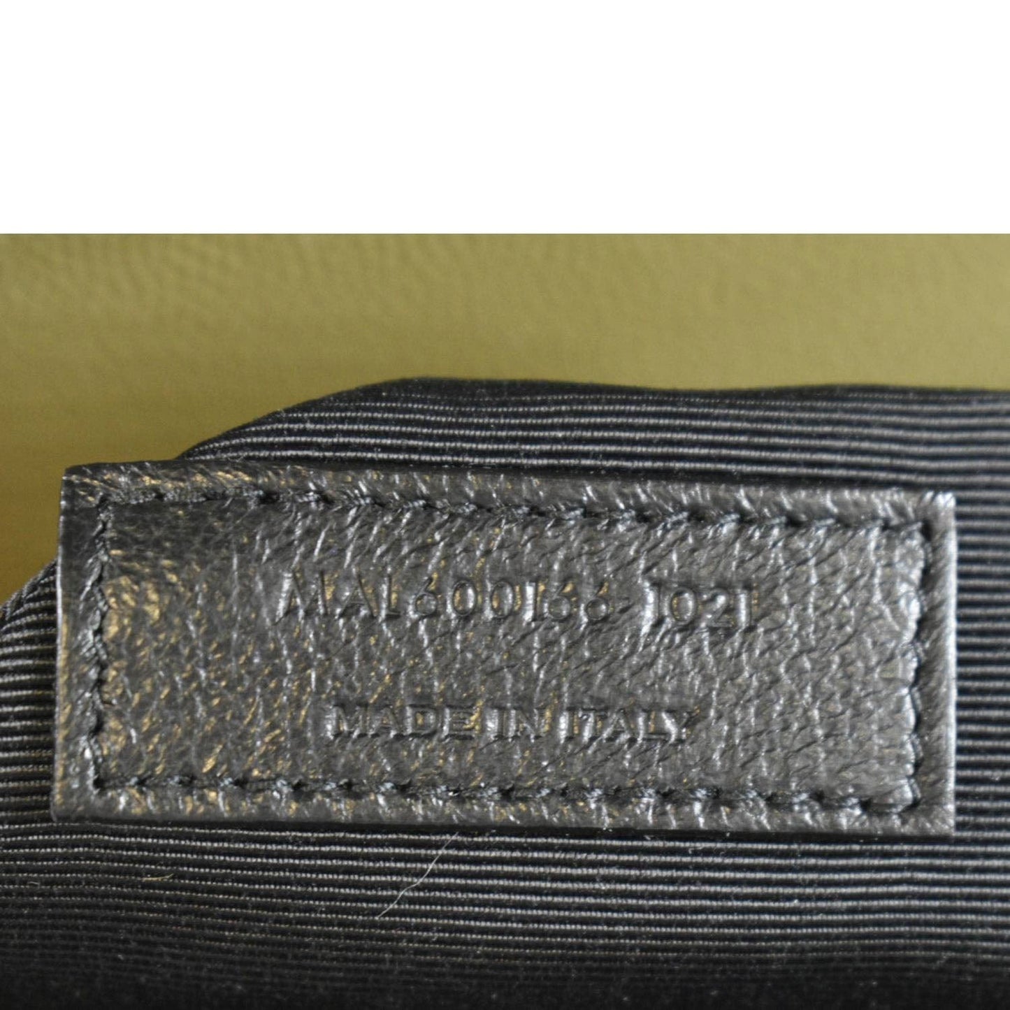 YVES SAINT LAURENT Large Envelope Flap Matelasse Leather Shoulder Bag Khaki Green