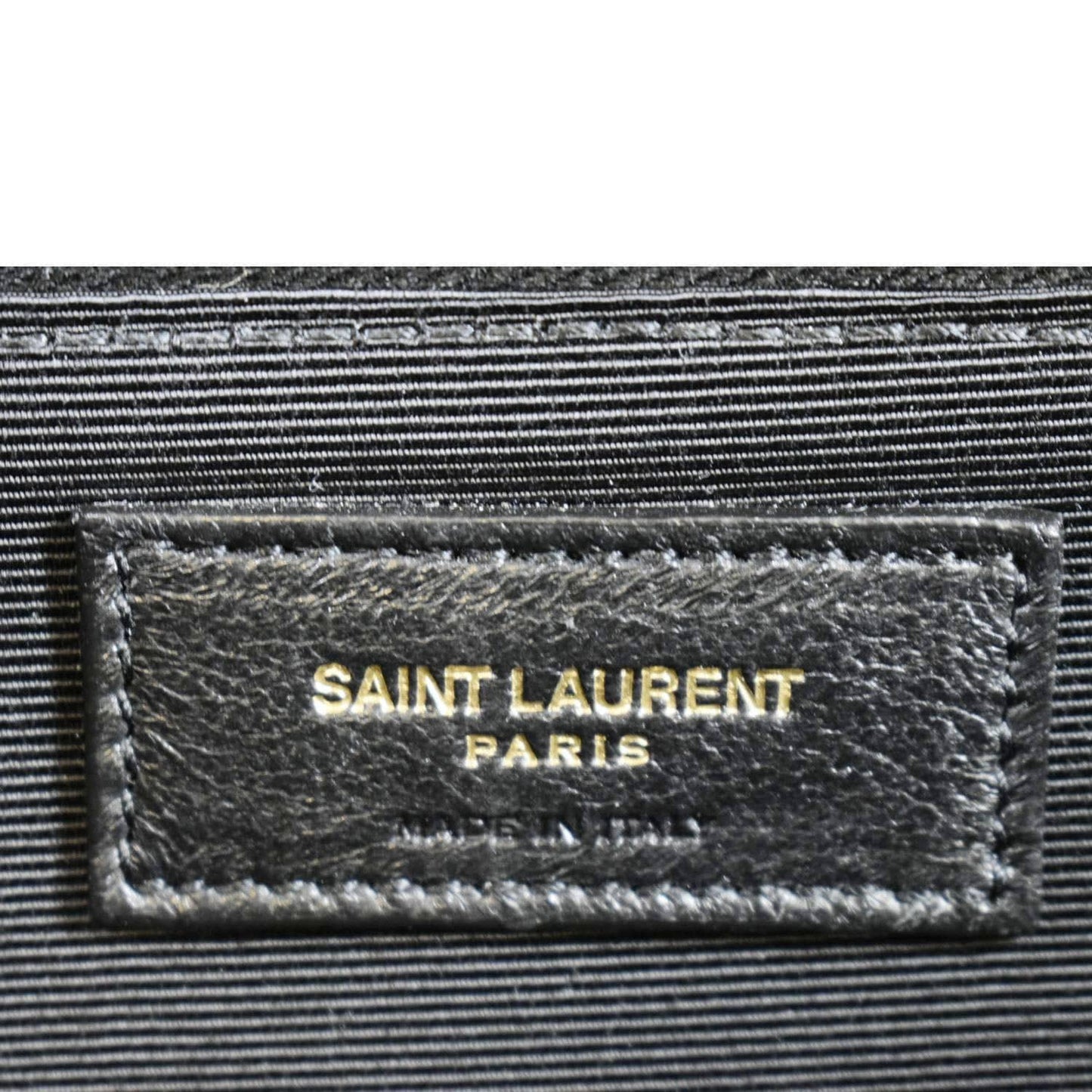 YVES SAINT LAURENT Large Envelope Flap Matelasse Leather Shoulder Bag Khaki Green