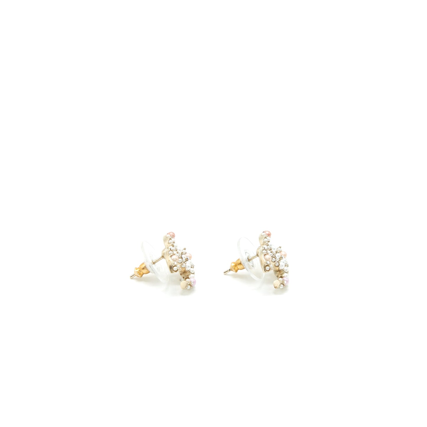 Chanel CC Pearl Earrings With Multicoloured Pearls L