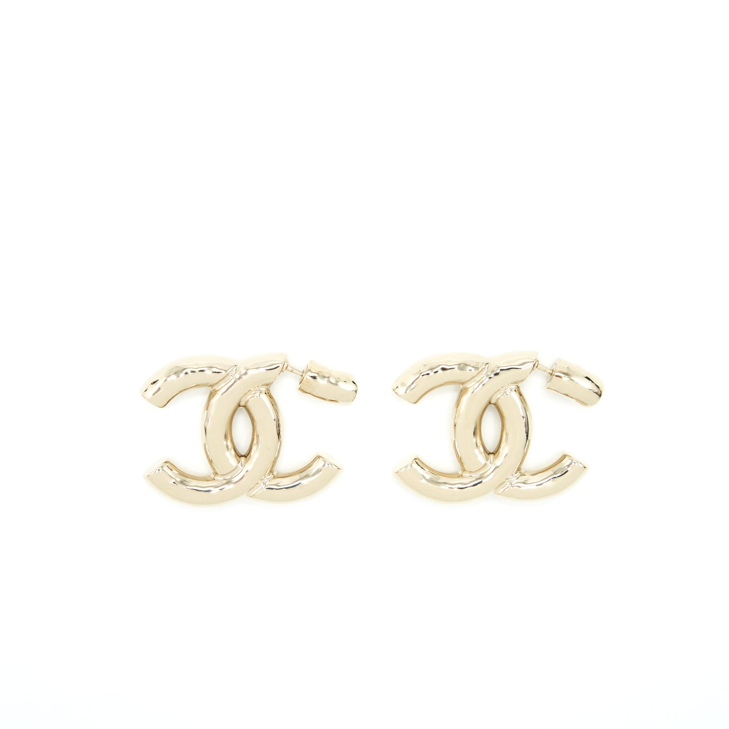 Chanel 22P Giant CC Logo Earrings L