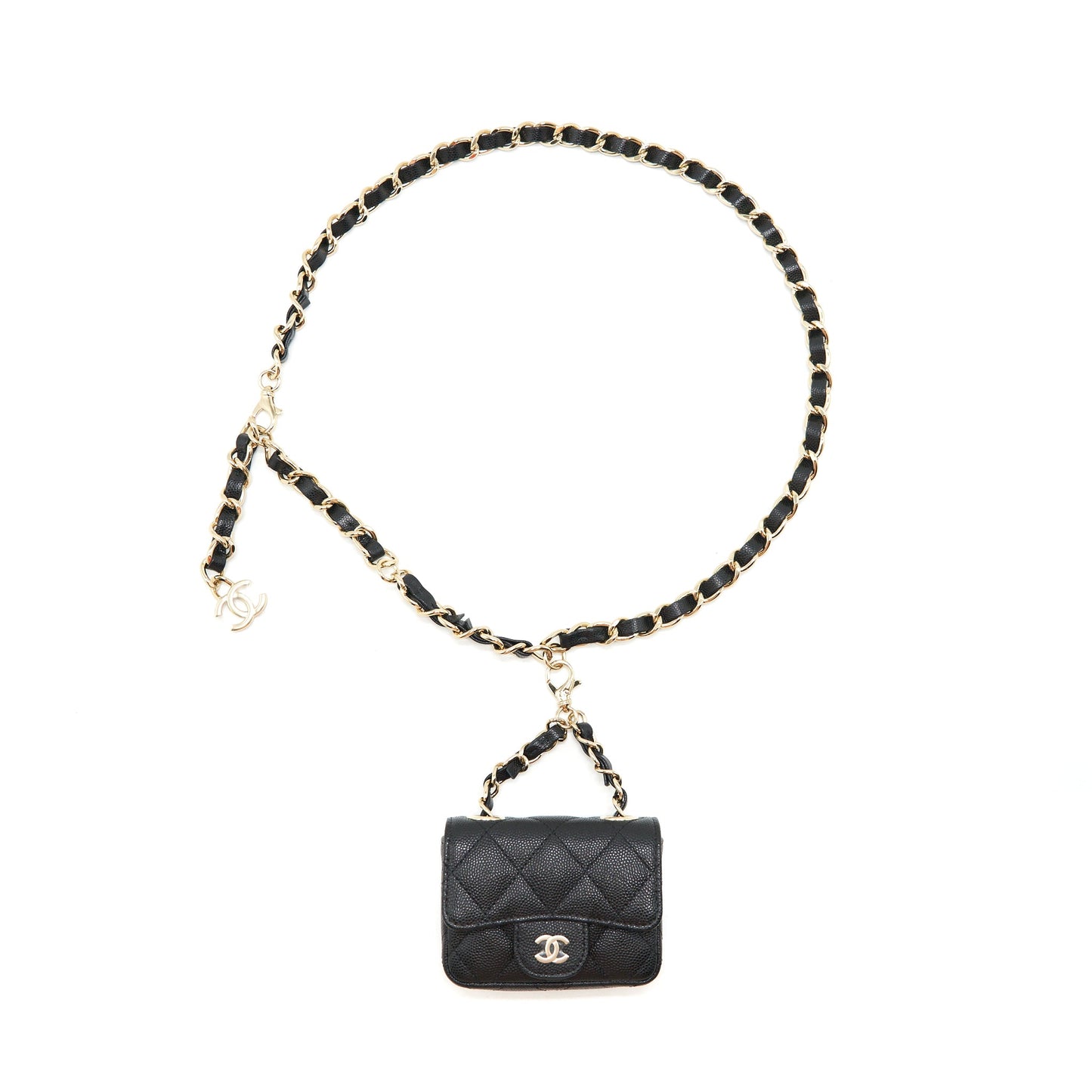 Chanel 21B Belt Bag Caviar Black L