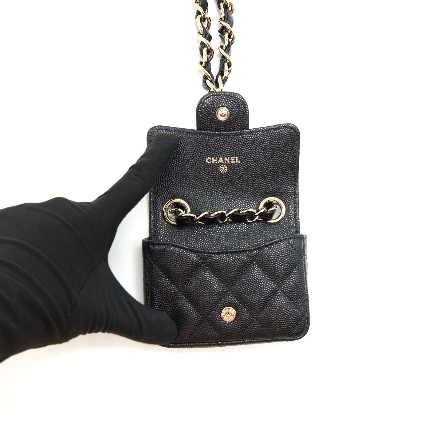 Chanel 21B Belt Bag Caviar Black L
