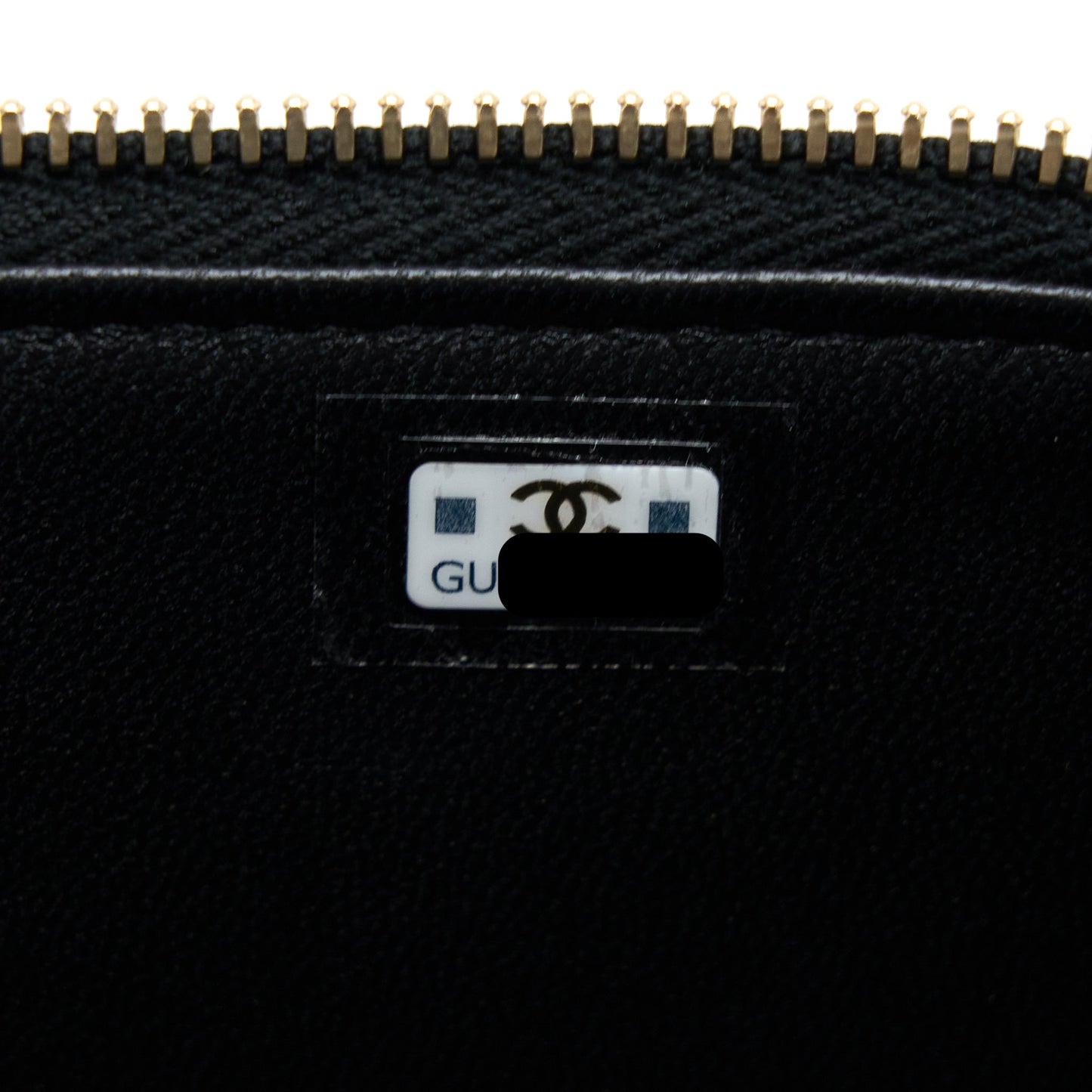 Chanel 22K Gold Pillar Adjustable Chain Long Vanity Lambskin Black (Microchip)