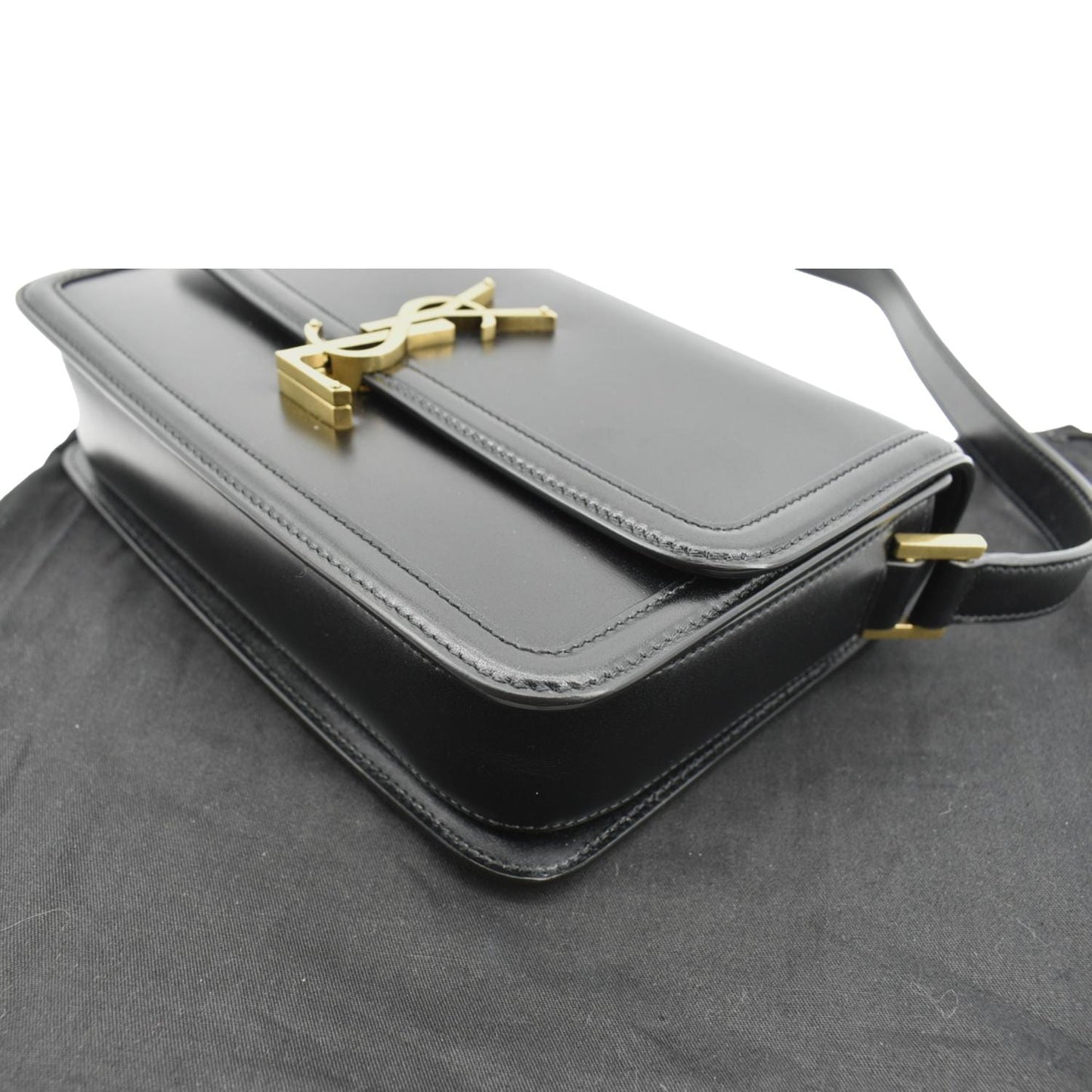 YVES SAINT LAURENT Solferino Medium Leather Shoulder Bag Black