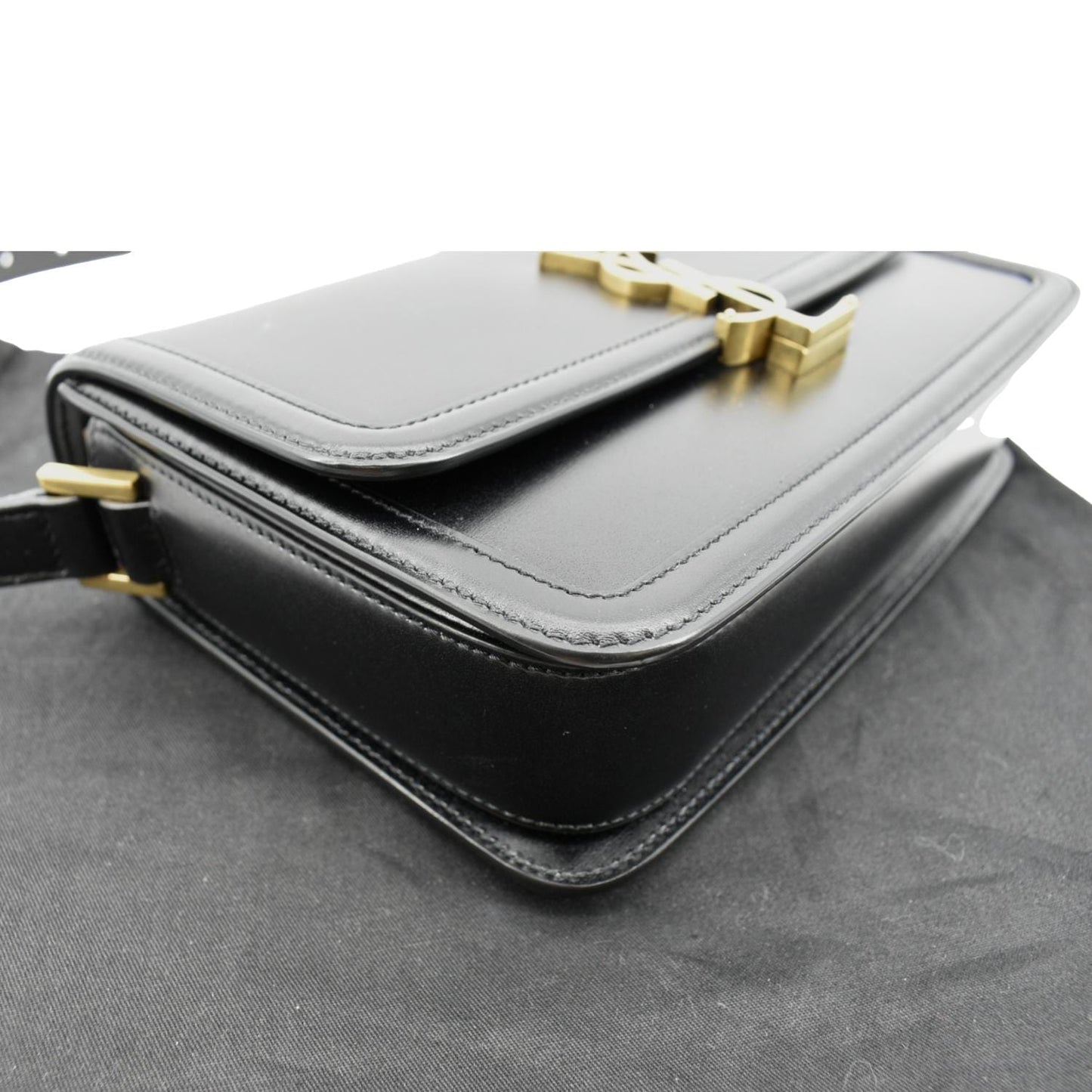 YVES SAINT LAURENT Solferino Medium Leather Shoulder Bag Black