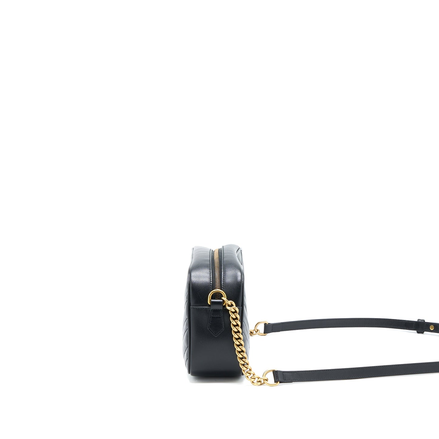Gucci GG Marmont Camera Shoulder Bag Calfskin Black Brushed