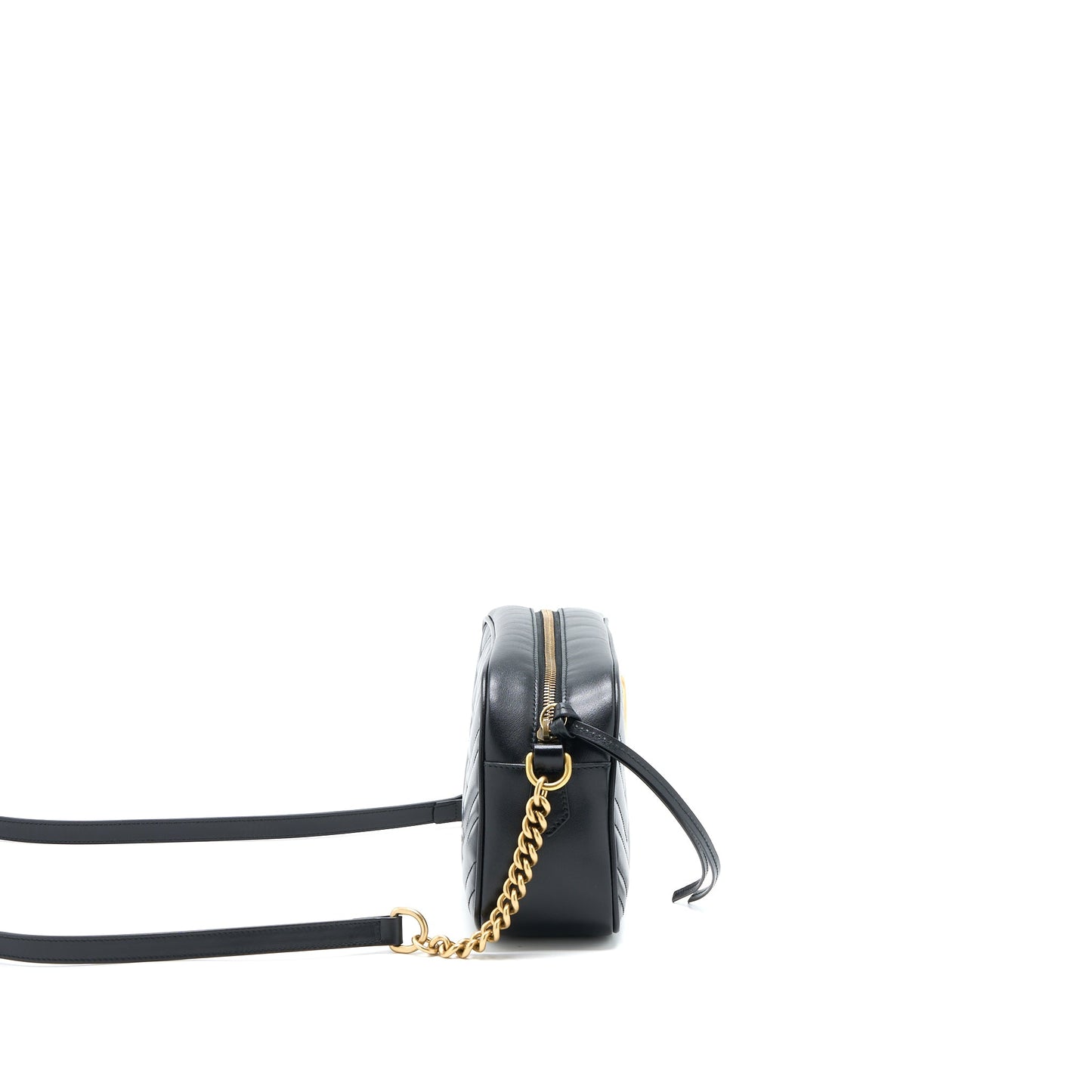 Gucci GG Marmont Camera Shoulder Bag Calfskin Black Brushed