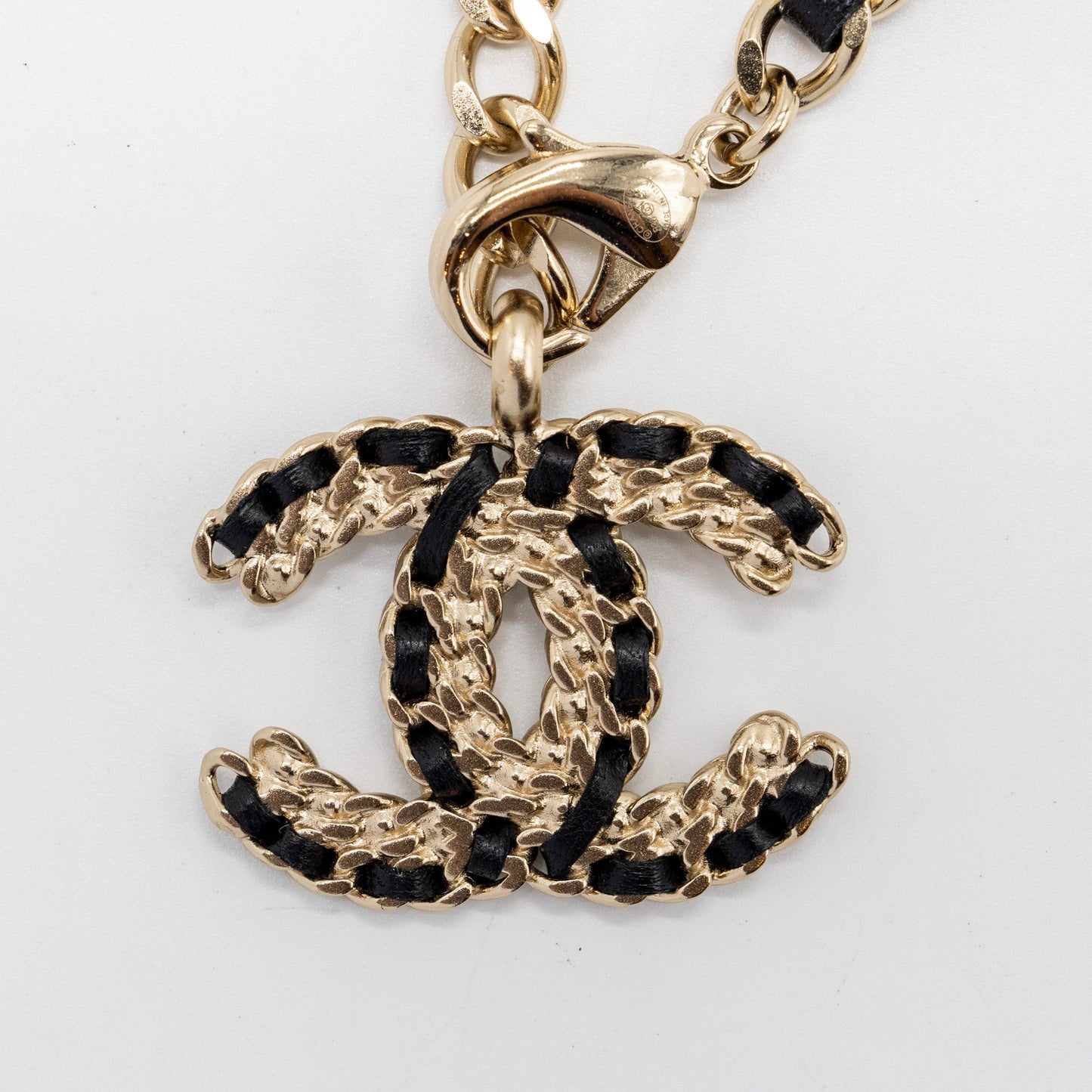 Chanel detailed CC logo chain belt black L