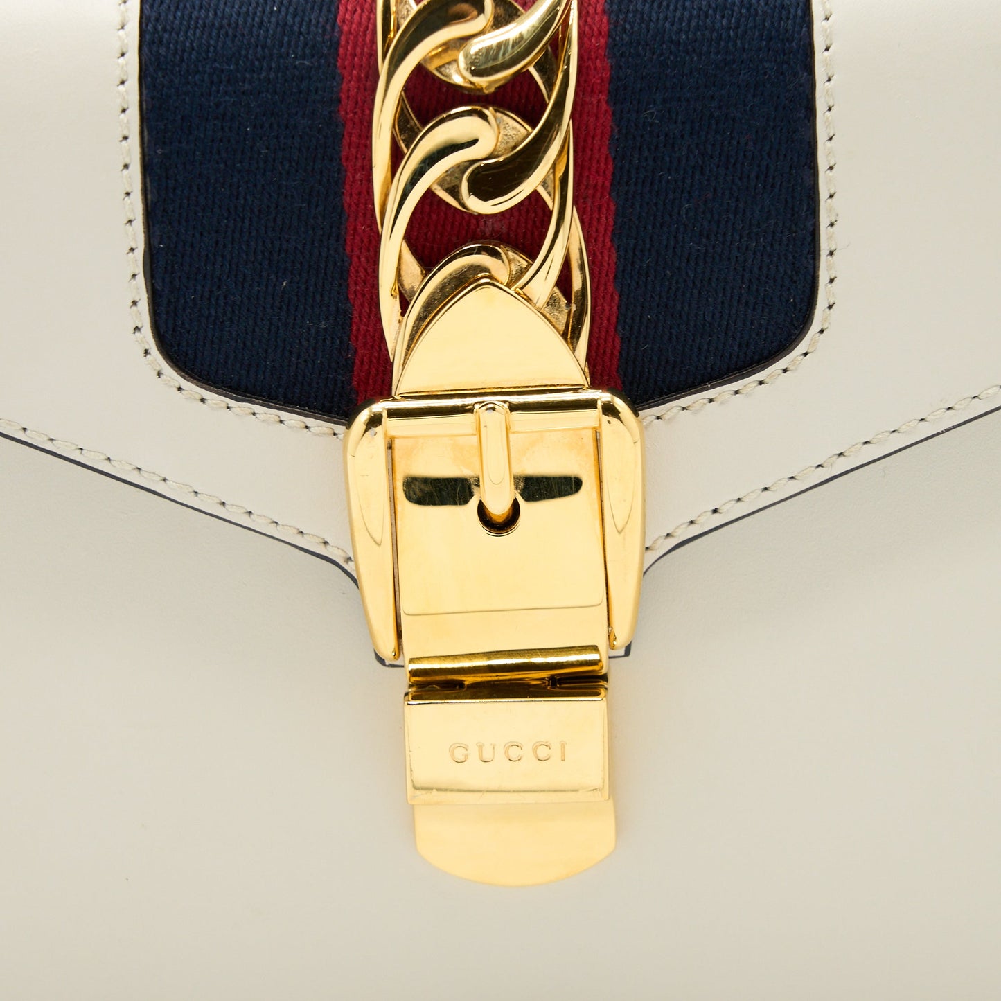 Gucci Mini Sylvia Top Handle Bag White