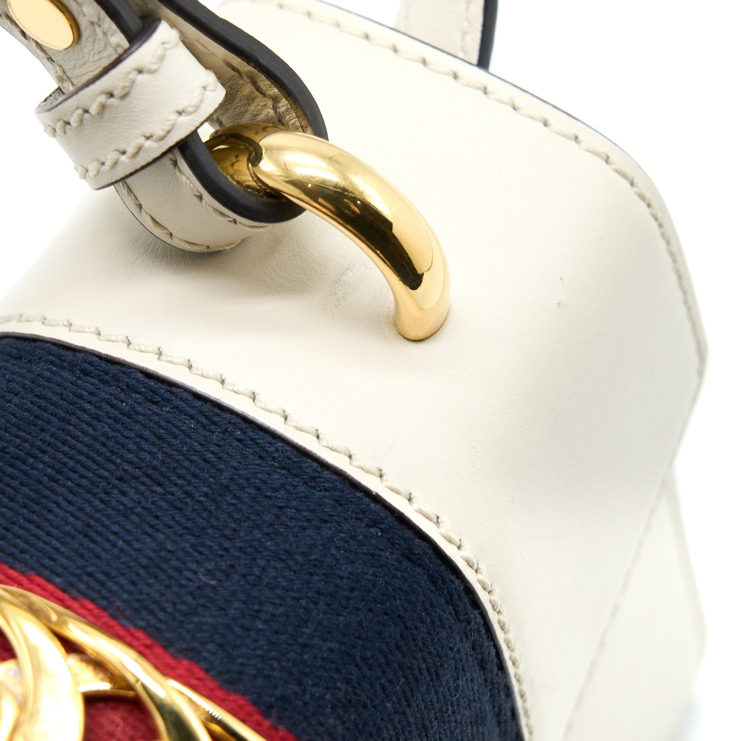 Gucci Mini Sylvia Top Handle Bag White