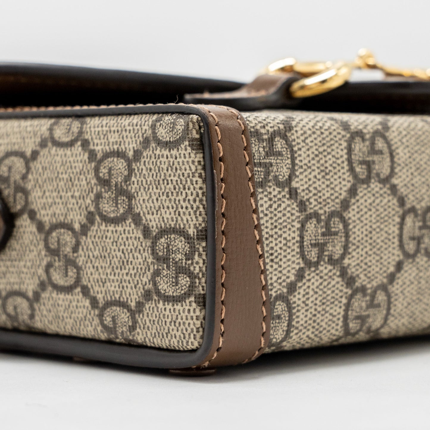 Gucci Horsebit 1955 Mini Bag GG Supreme Canvas Beige/Dark Brown