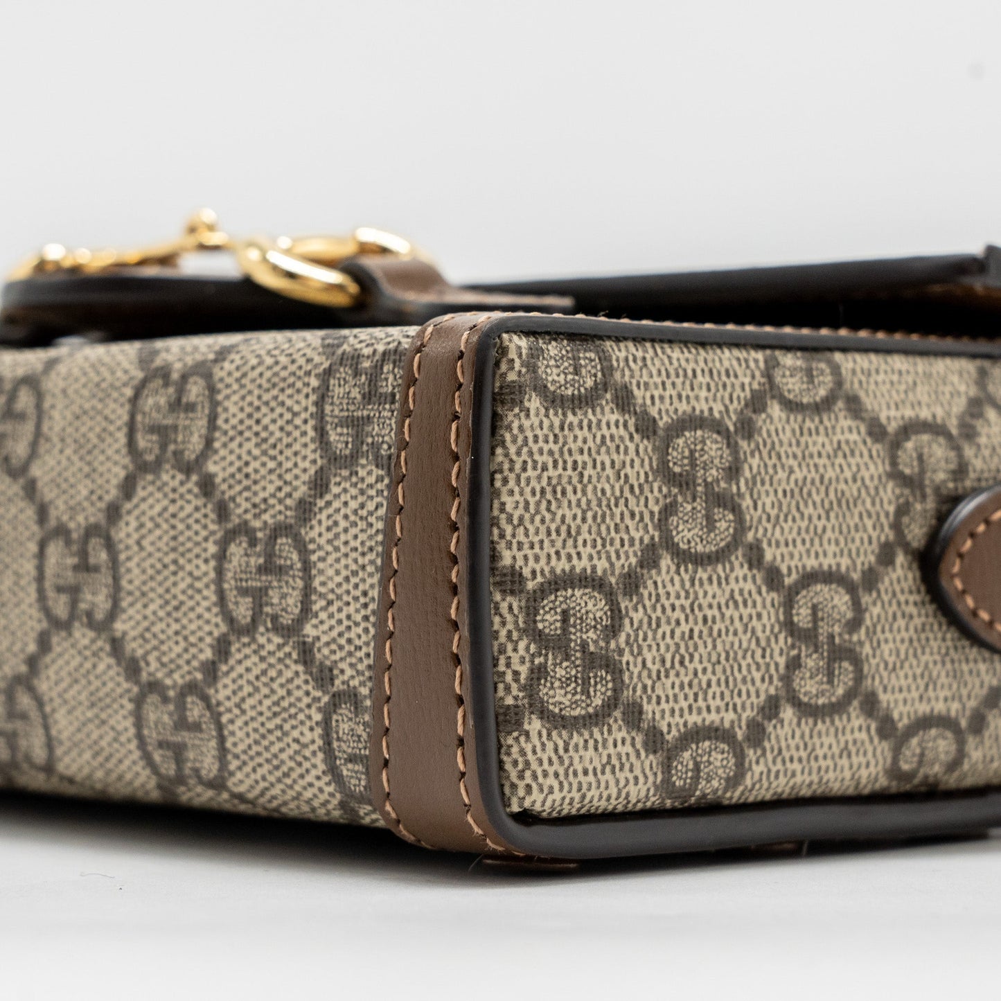 Gucci Horsebit 1955 Mini Bag GG Supreme Canvas Beige/Dark Brown
