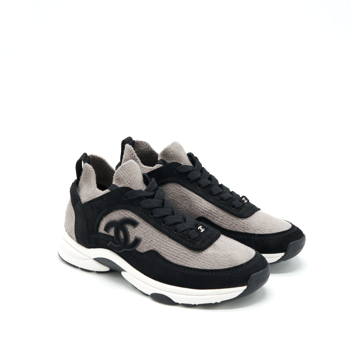 Chanel Size 37 Women’s Sneakers Grey/ Black