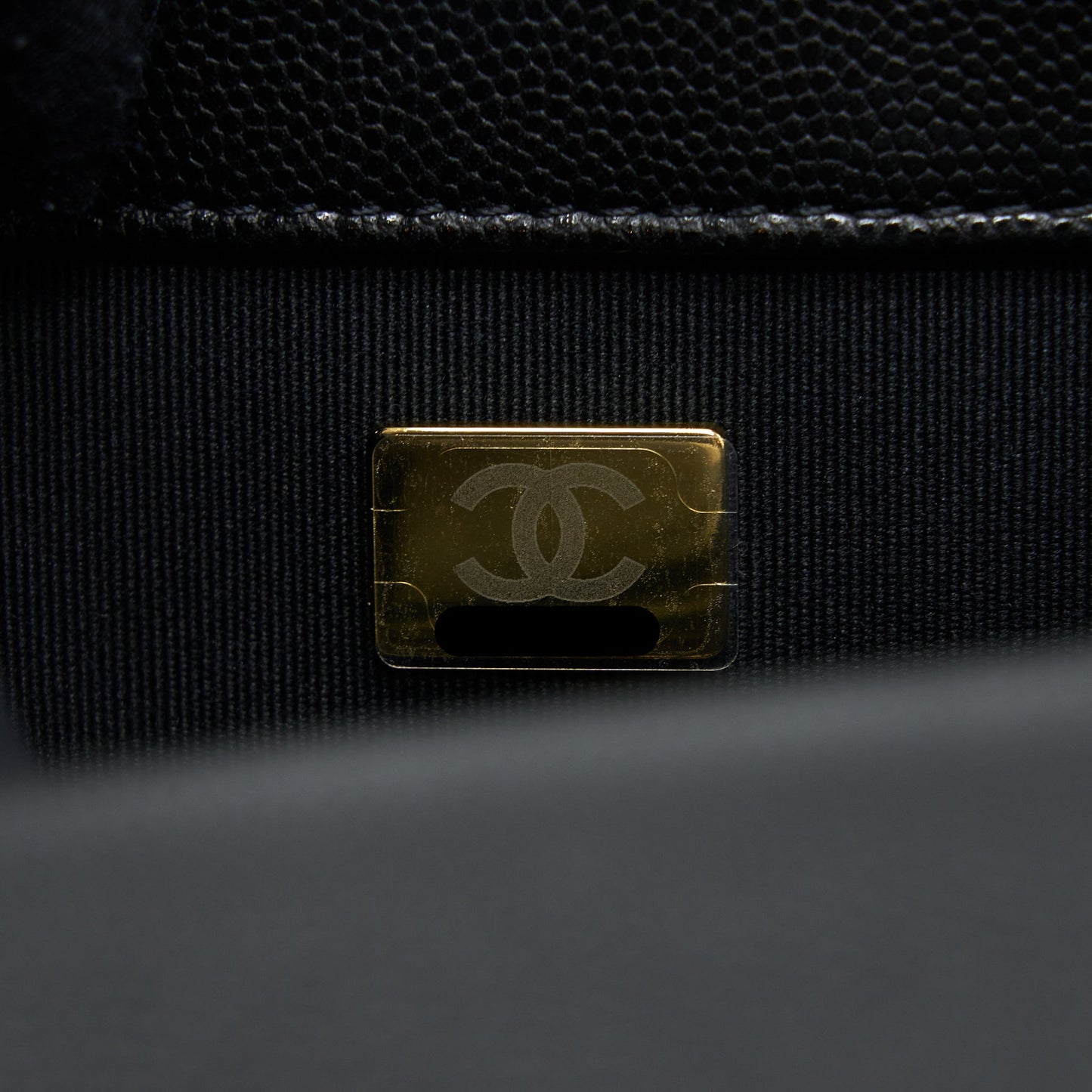 Chanel 23C Mini Flap Bag With CC Logo Chain Grained Calfskin Black (Microchip)