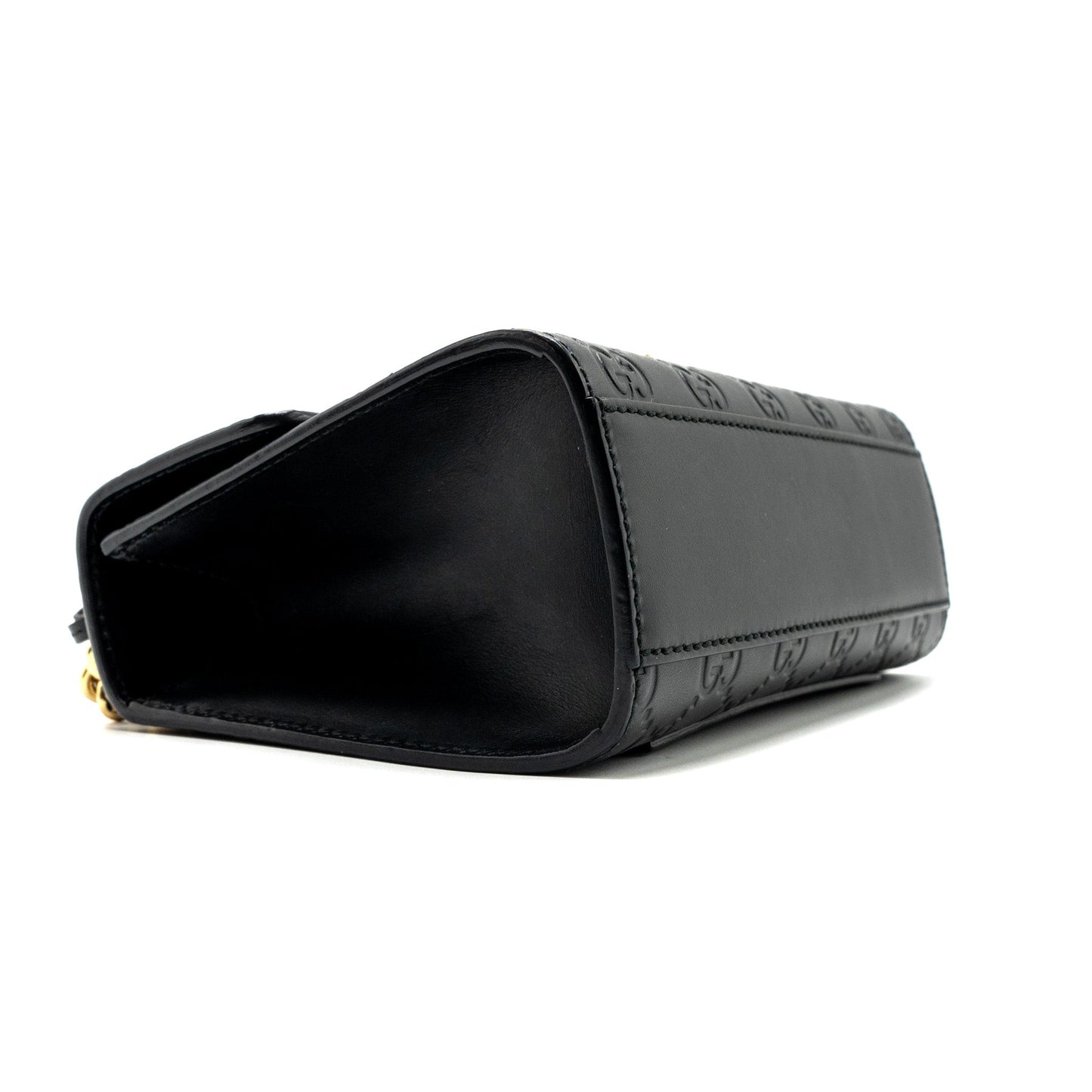 Gucci padlock chain bag calfskin black