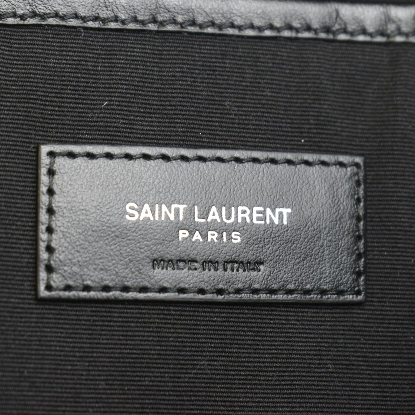 YVES SAINT LAURENT Denim Backpack Bag Gray