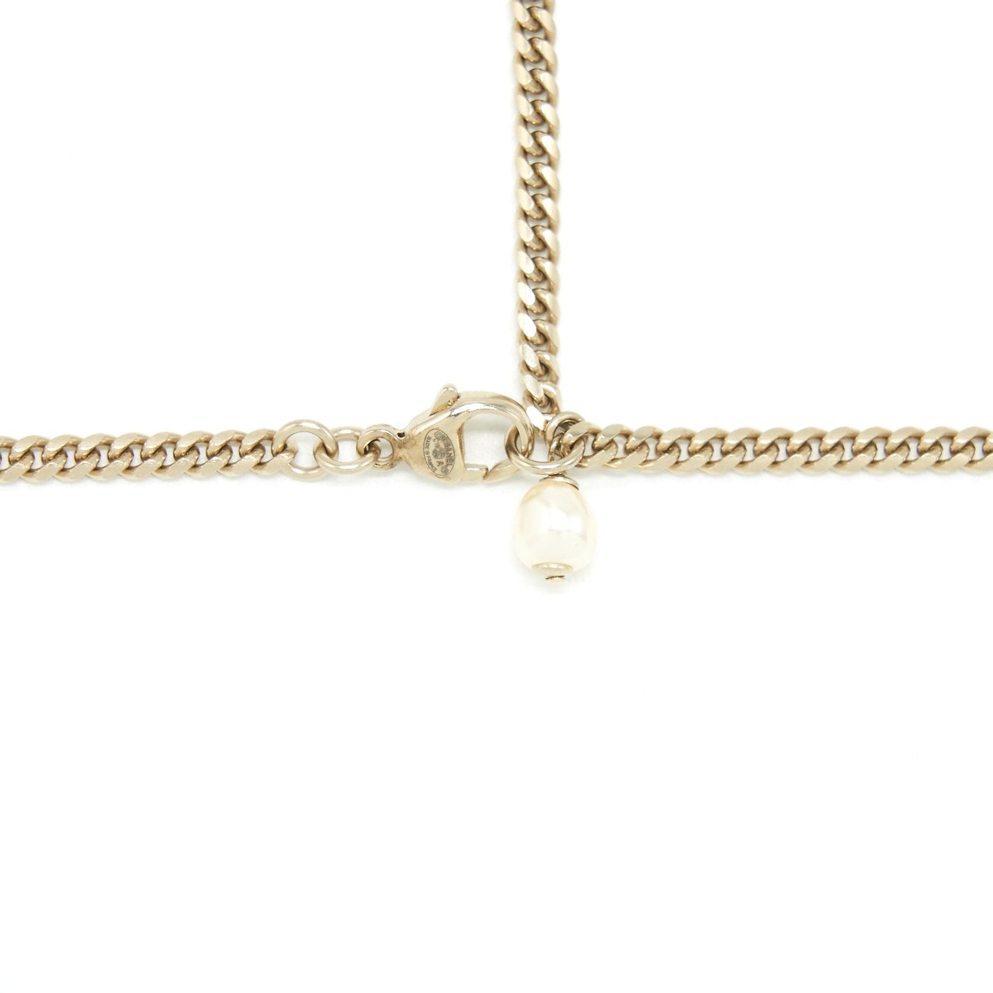Chanel CC With Crystals Drop Necklace
