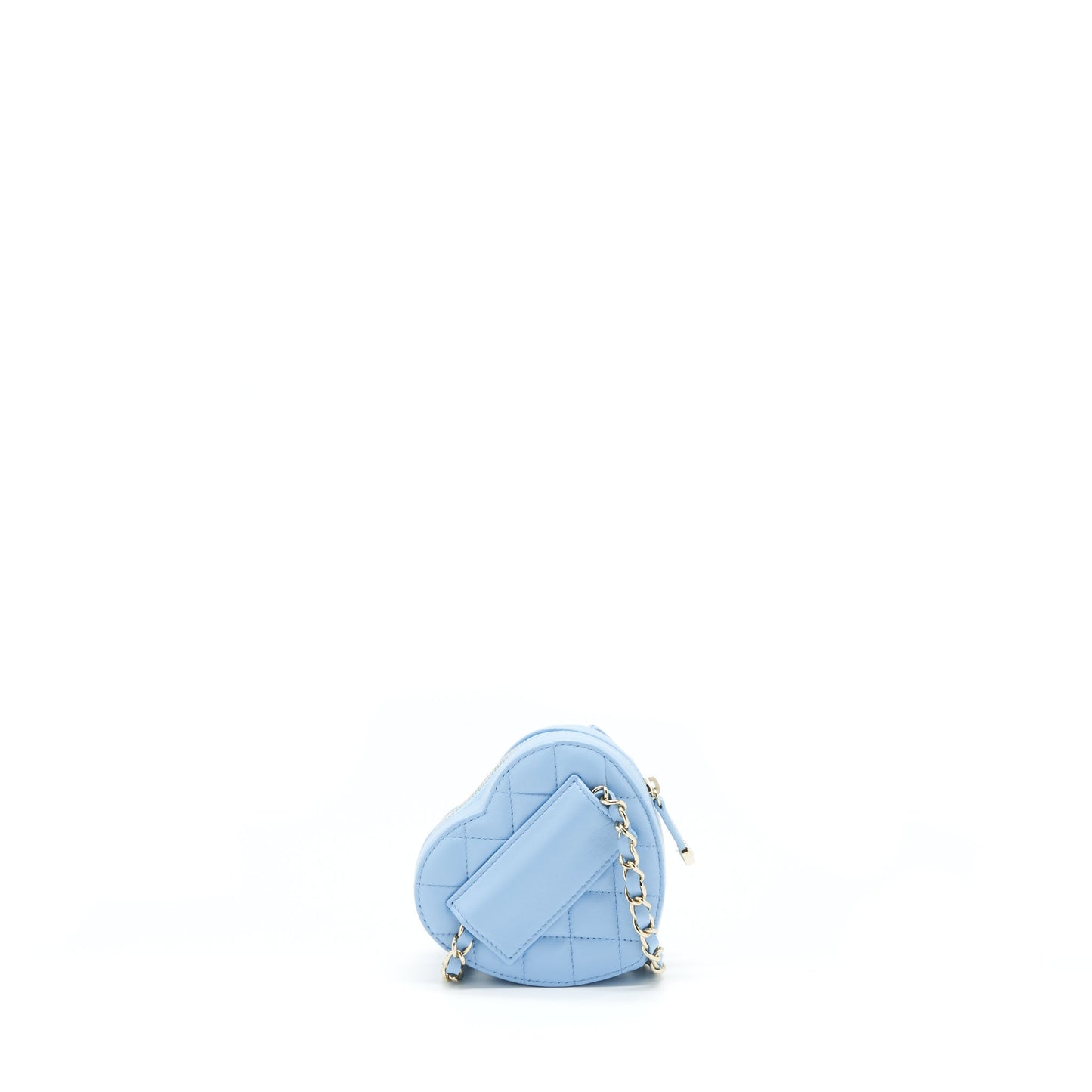 Chanel 22S Heart Belt Bag Lambskin Light Blue L