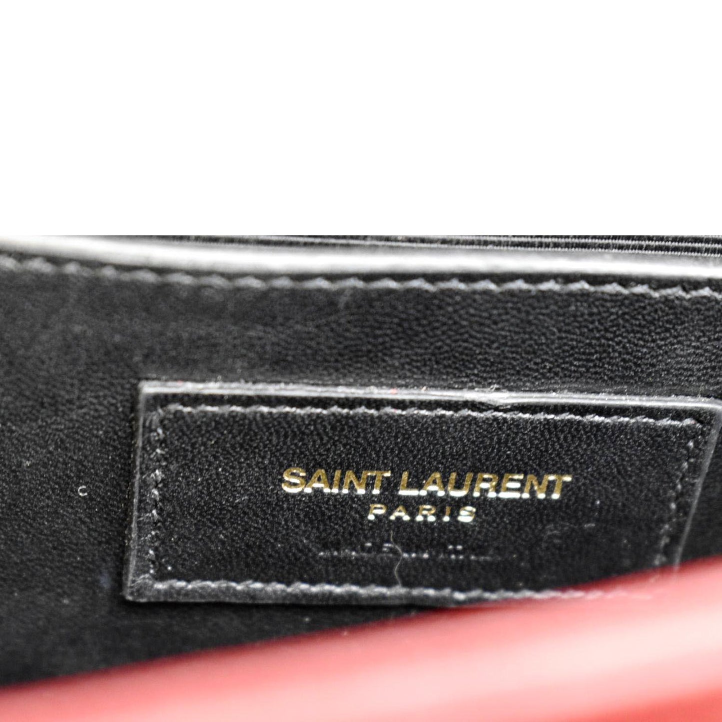YVES SAINT LAURENT Kate Small Grain De Poudre Crossbody Bag Red