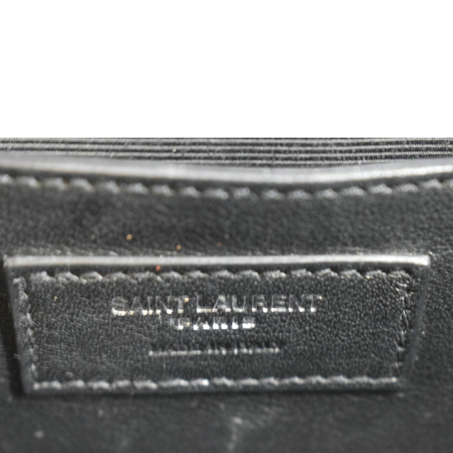 YVES SAINT LAURENT Envelope Medium Matelassé Leather Crossbody Chain Bag Black