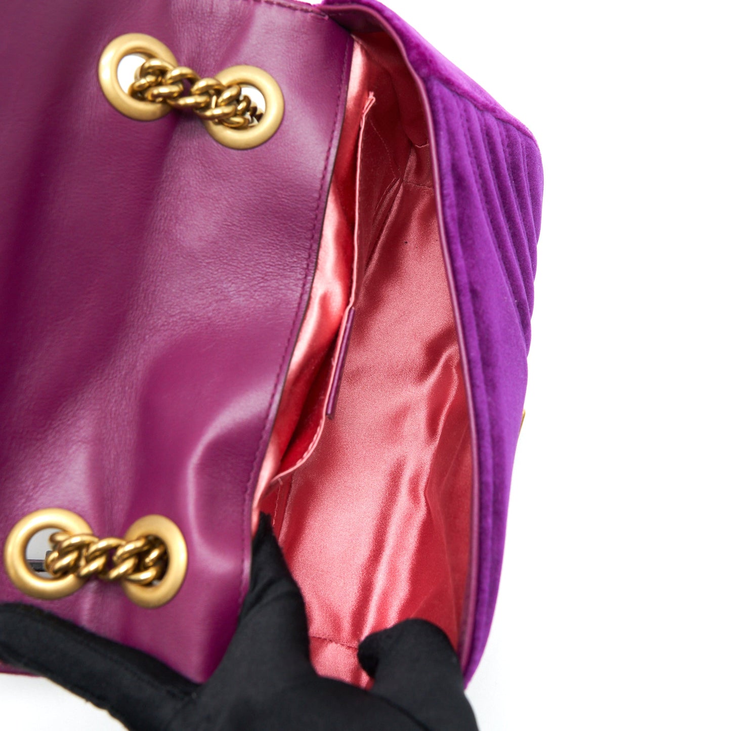 Gucci Mini Marmont Bag Velvet Purple