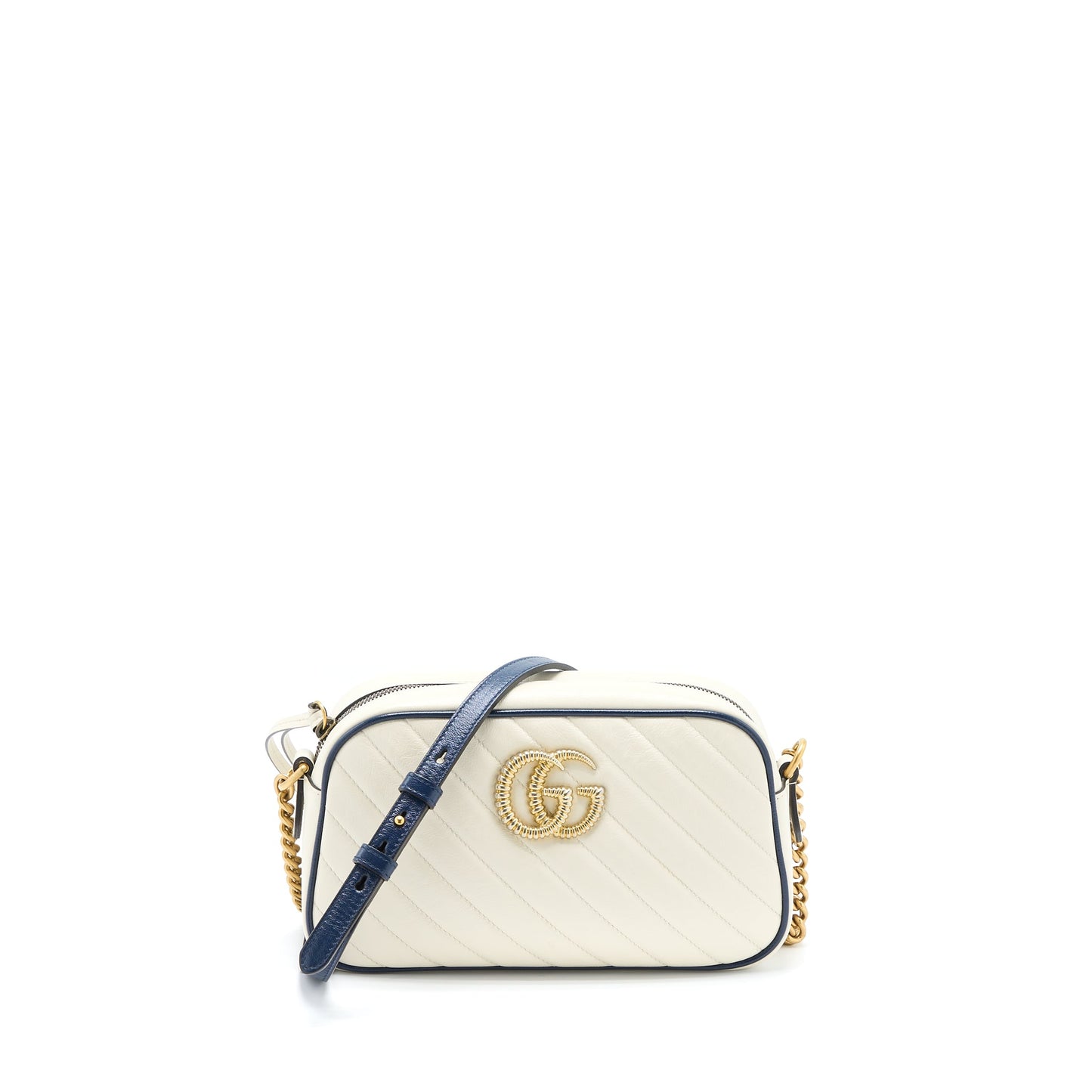 Gucci Marmont Camera Bag Calfskin White